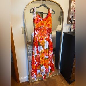 Paradise Hawaii 100% cotton tropical coastal maxi dress